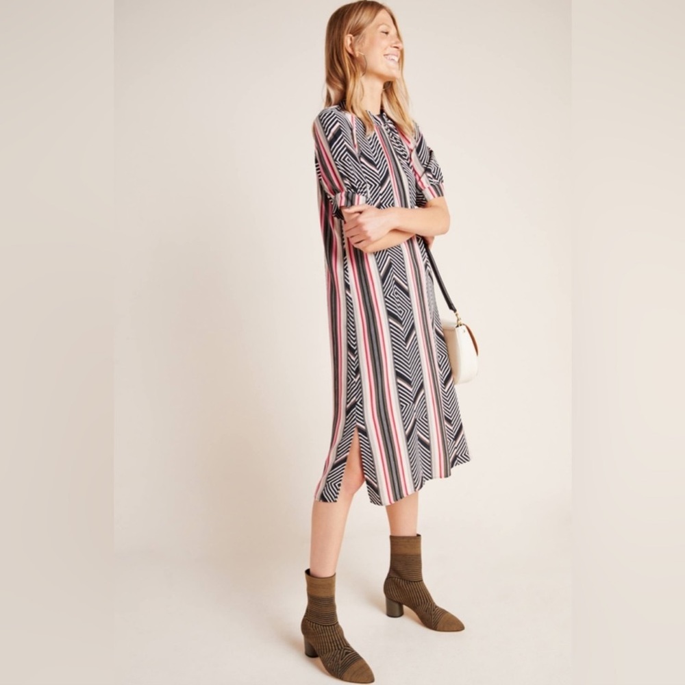 Anthropologie McKenzie Mock Neck Tunic Midi Dress Size S